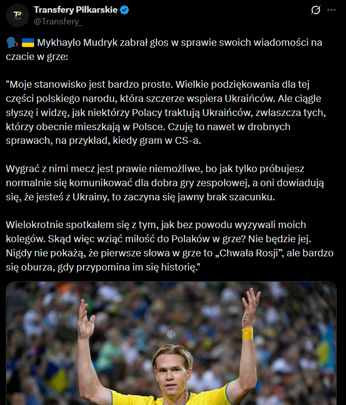 Tak Mykhaylo Mudryk TŁUMACZY SIĘ z wpisów nt. Wołynia!